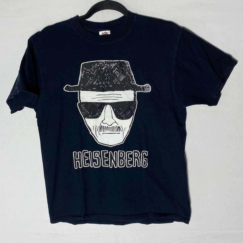 Fruit Of The Loom Black a white Heisenberg Graphic Tee T Shirt M